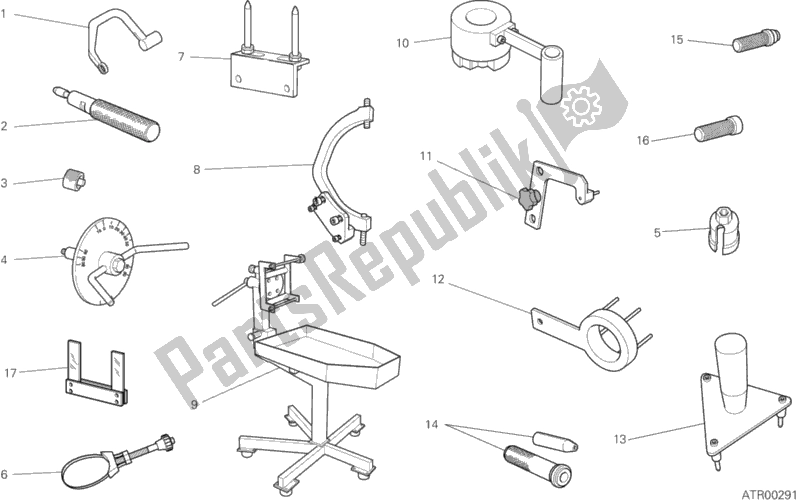 Tutte le parti per il 001 - Strumenti Di Servizio Per Officina del Ducati Diavel FL 1200 2015